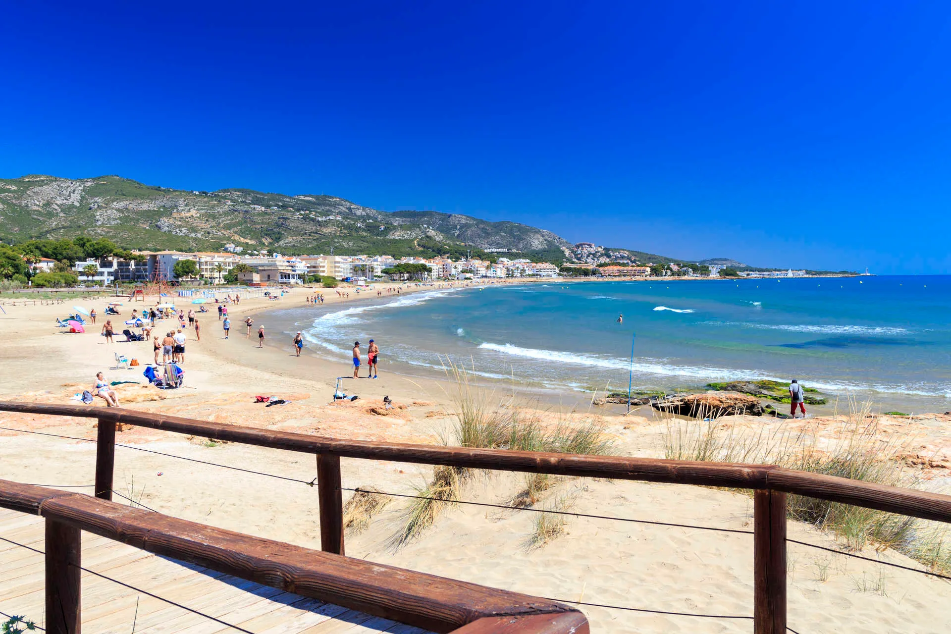Playa del Cargador, en el centro de Alcossebre